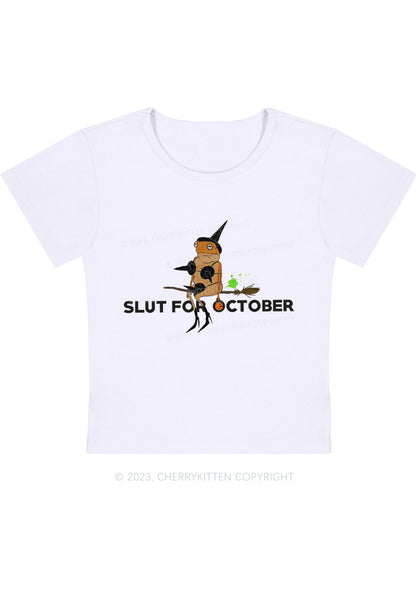 Slxt For October Halloween Y2K Baby Tee Cherrykitten