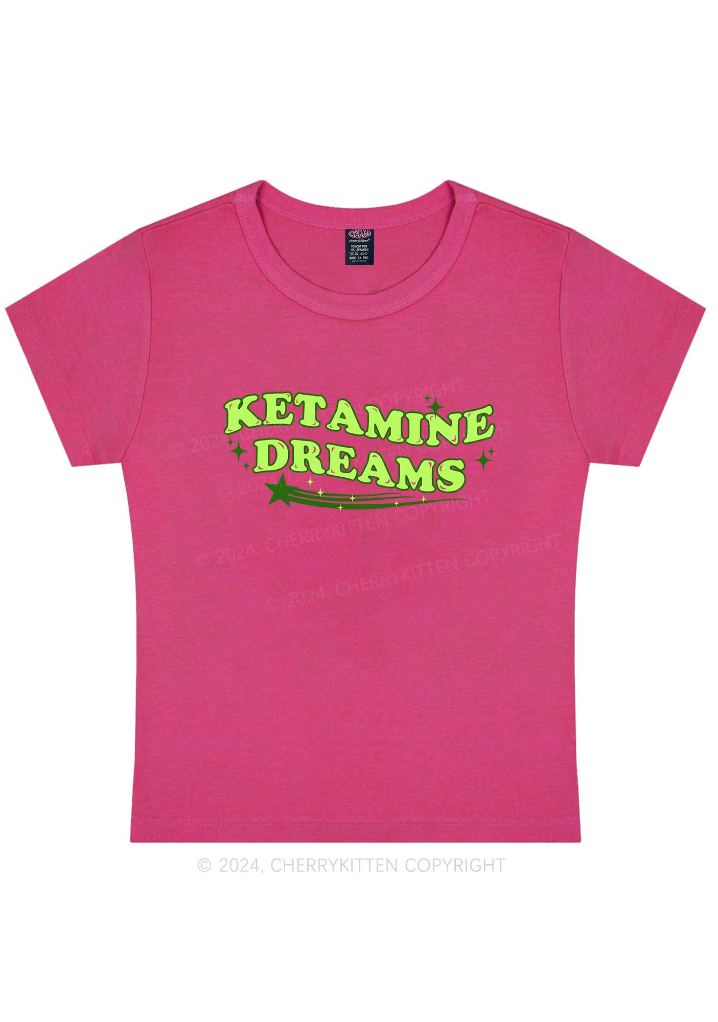 K Dreams Star Y2K Baby Tee Cherrykitten