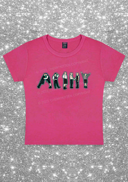 Bangtan Boys Kpop Y2K Baby Tee Cherrykitten