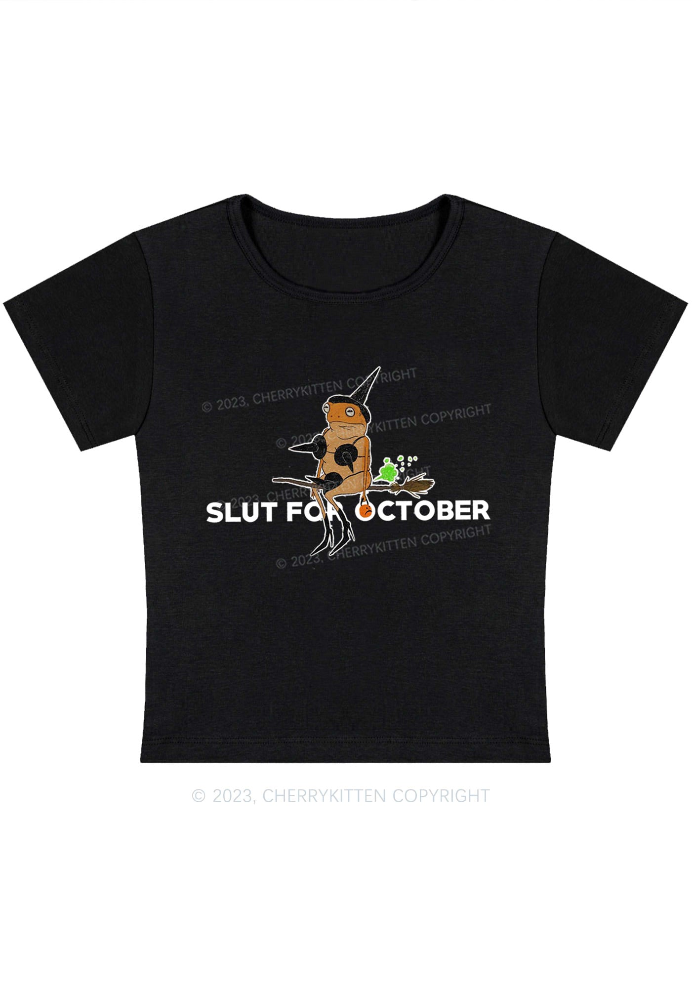 Slxt For October Halloween Y2K Baby Tee Cherrykitten