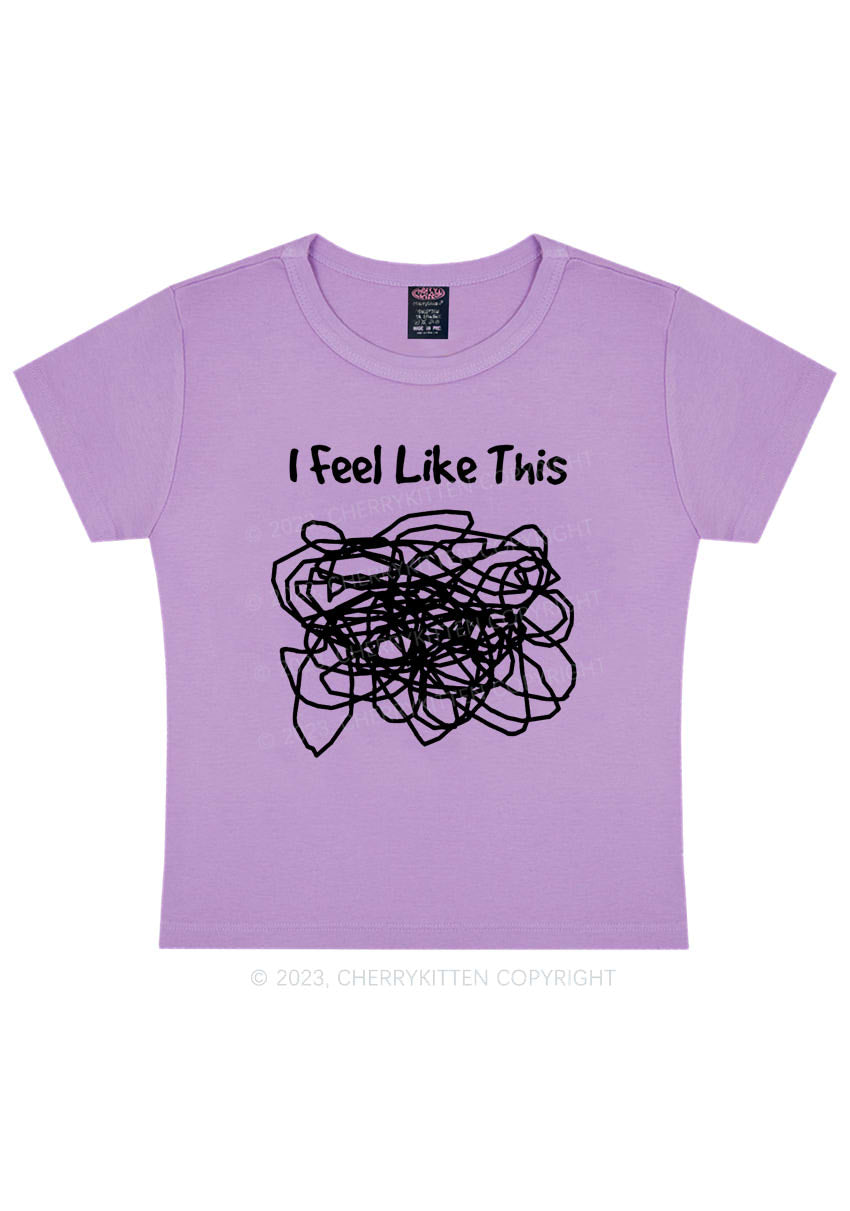 Curvy I Feel Like This Y2K Baby Tee Cherrykitten