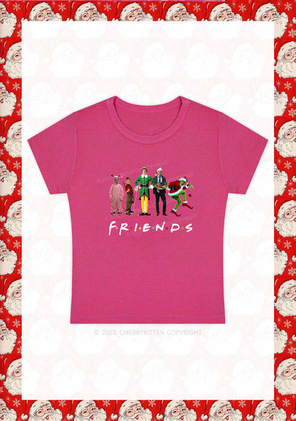 Christmas Movies Character Friends Y2K Baby Tee Cherrykitten