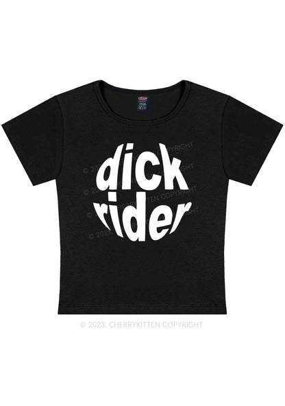 Curvy Big Dxxk Rider Y2K Baby Tee Cherrykitten