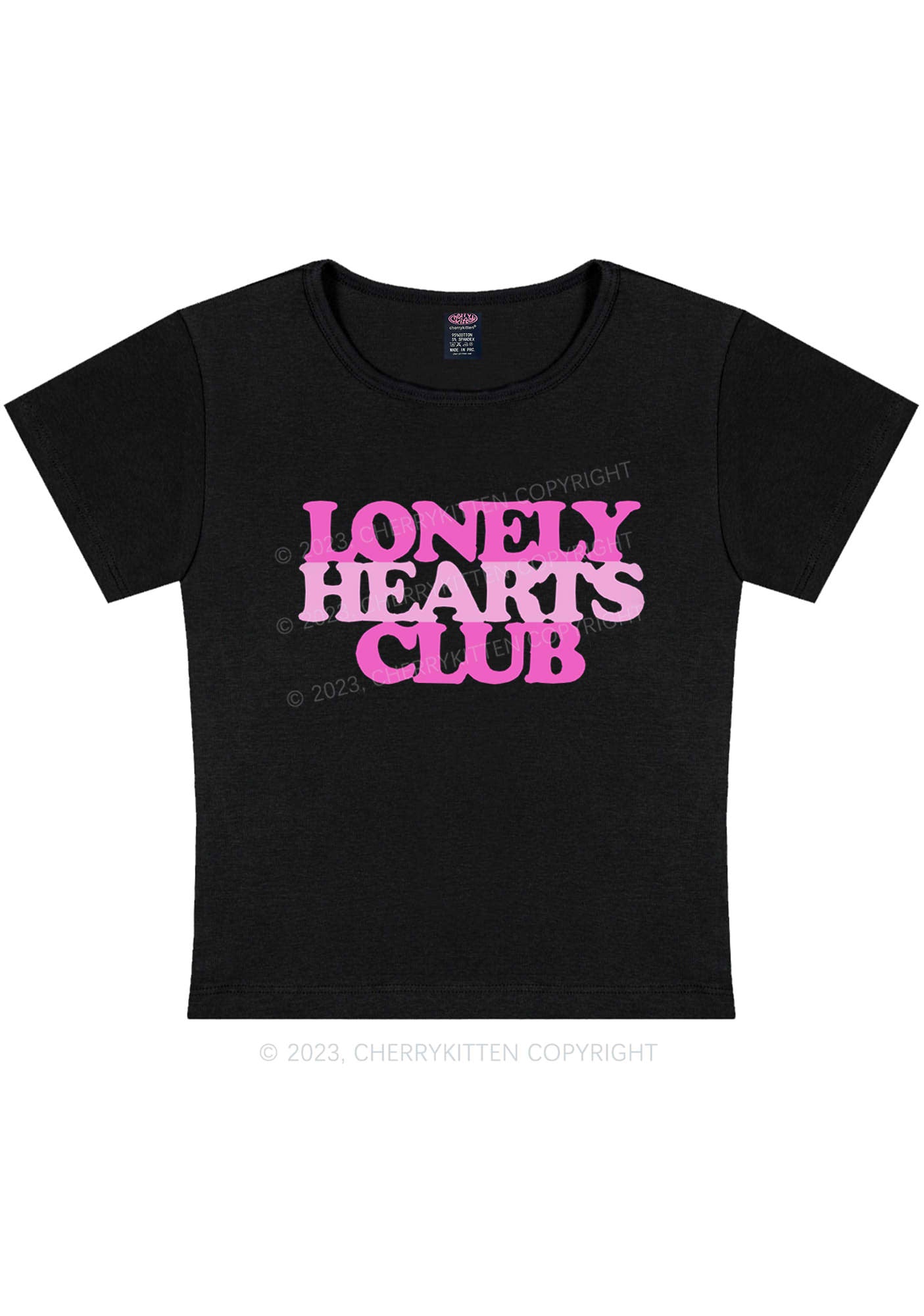 Curvy Lonely Hearts Club Y2K Baby Tee Cherrykitten