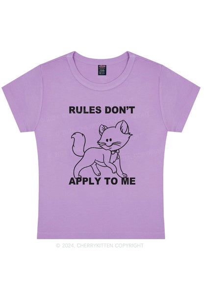 Curvy Rules Don't Apply To Cat Without Eyes Y2K Baby Tee Cherrykitten