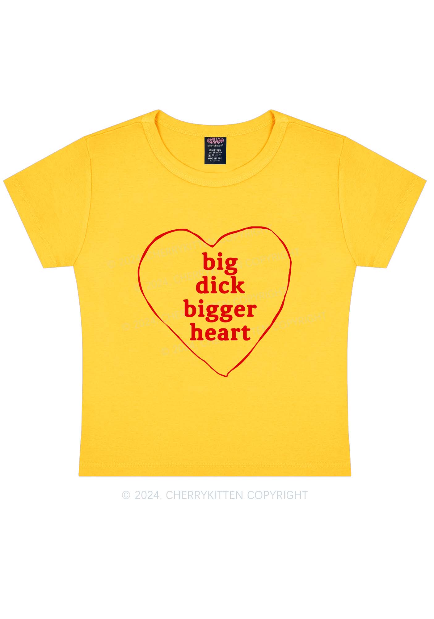 Big Dxxk Bigger Heart Y2K Baby Tee Cherrykitten