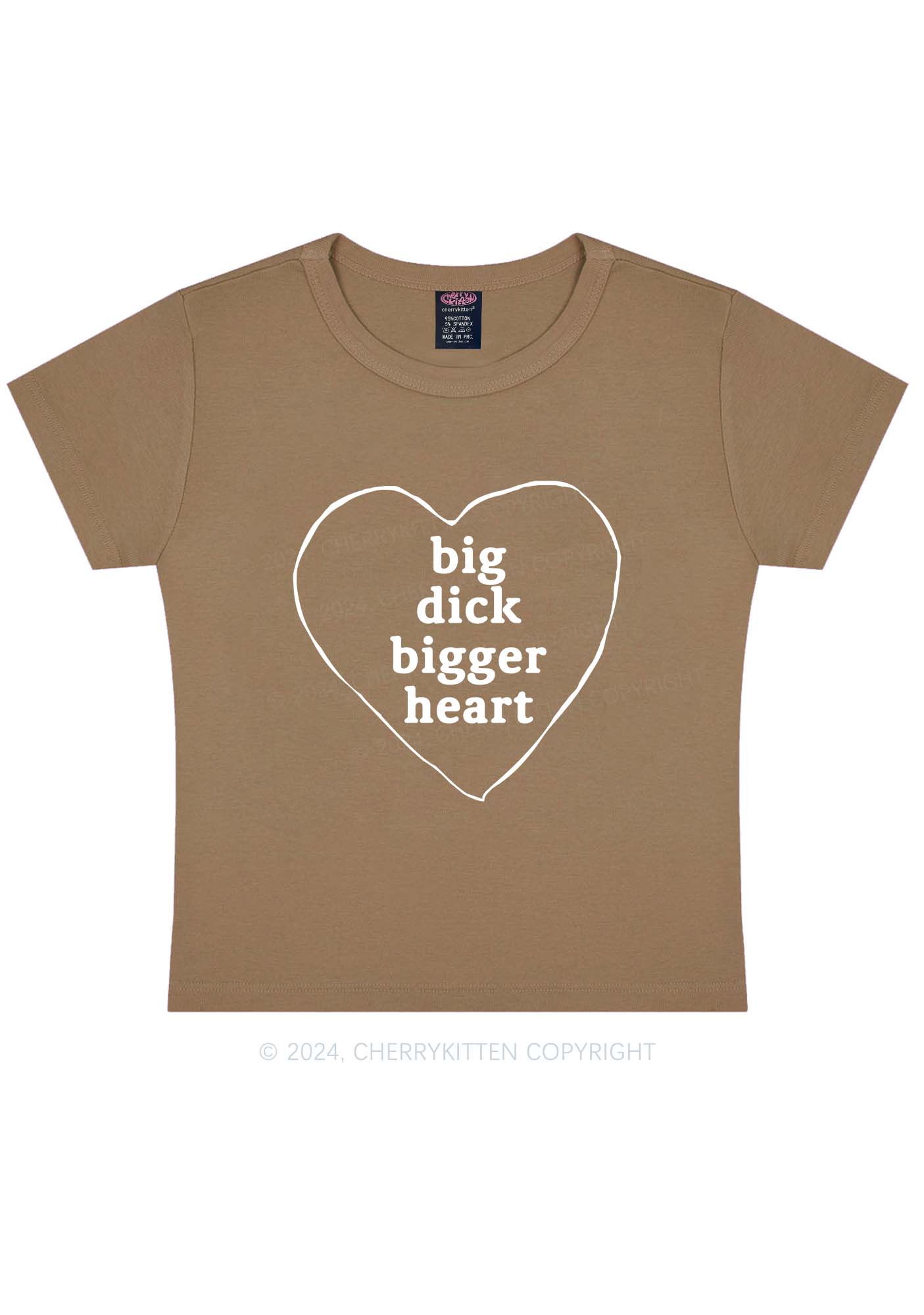 Big Dxxk Bigger Heart Y2K Baby Tee Cherrykitten