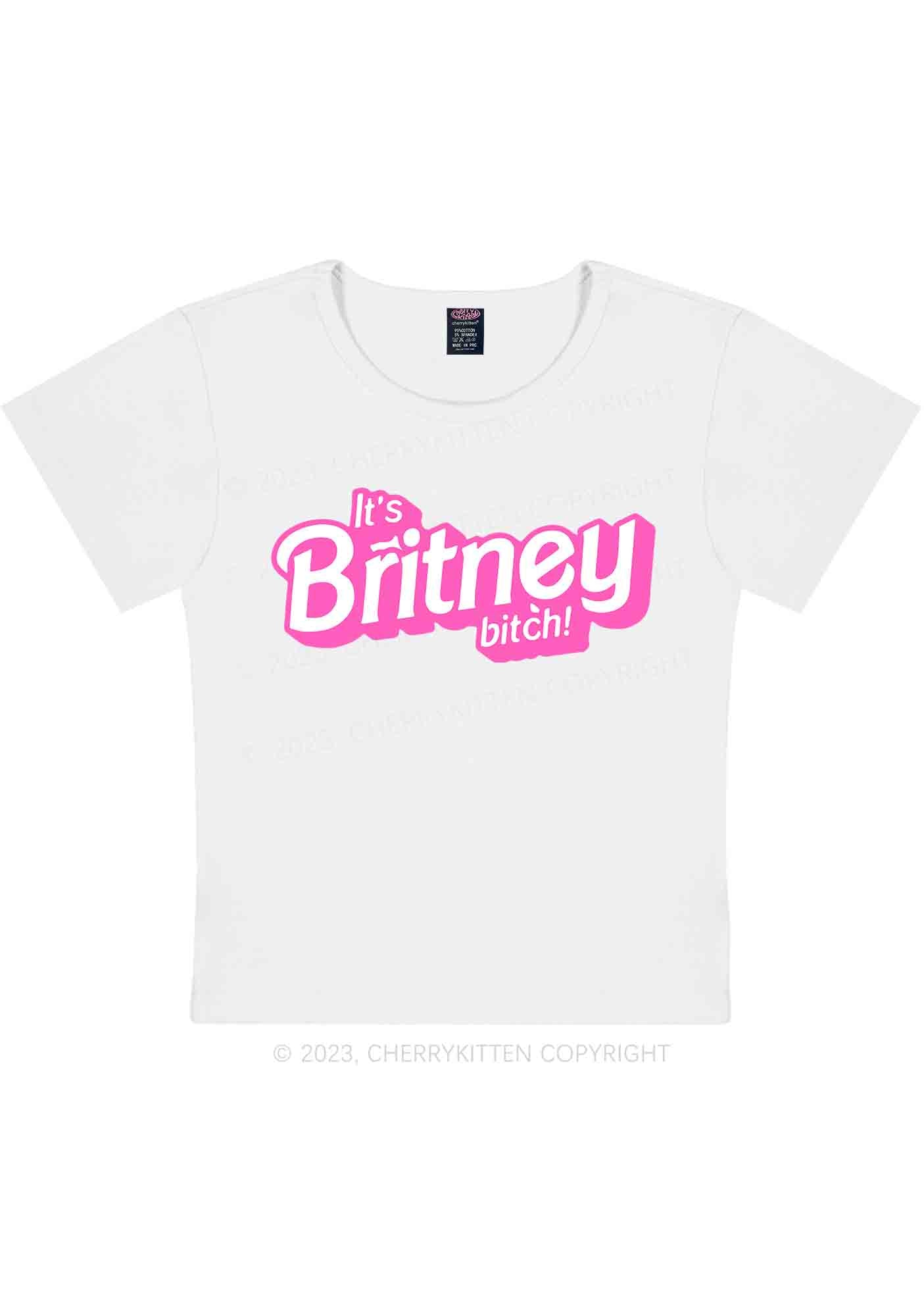 It's Britney Bixch Y2K Baby Tee Cherrykitten