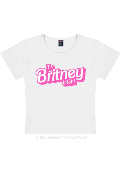 It's Britney Bixch Y2K Baby Tee Cherrykitten