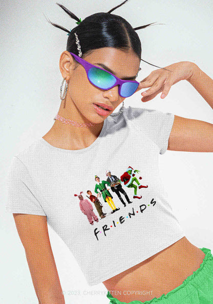 Christmas Movies Character Friends Y2K Baby Tee Cherrykitten