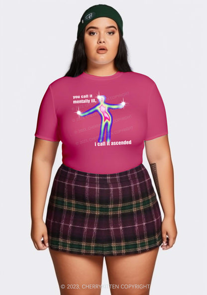 Curvy You Call It Mentally Ill Y2K Baby Tee Cherrykitten