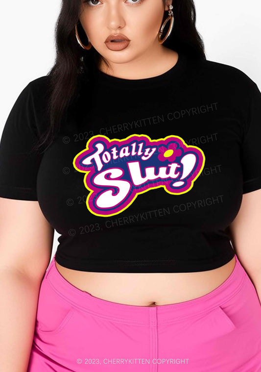 Curvy Totally Slxt Y2K Baby Tee Cherrykitten