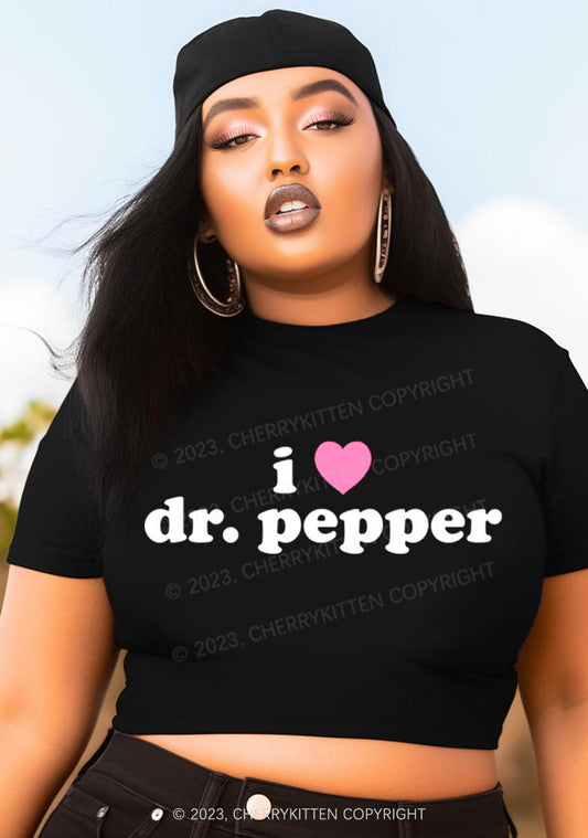 Curvy I Love Dr Pepper Y2K Baby Tee Cherrykitten