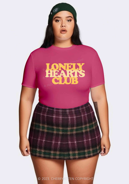 Curvy Lonely Hearts Club Y2K Baby Tee Cherrykitten