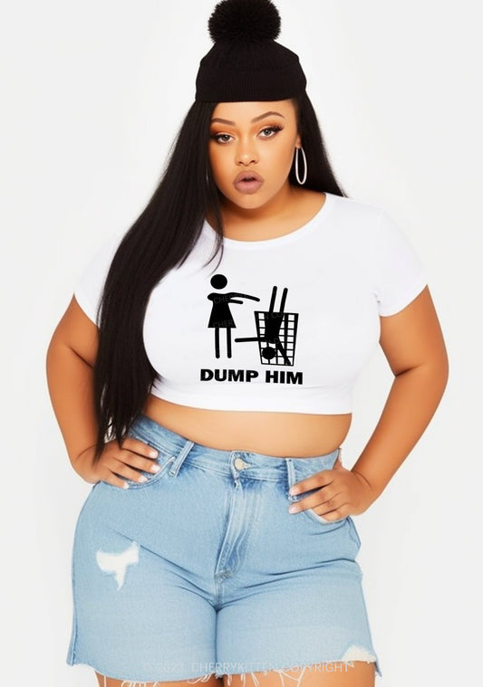 Curvy Dump The Man Y2K Baby Tee Cherrykitten