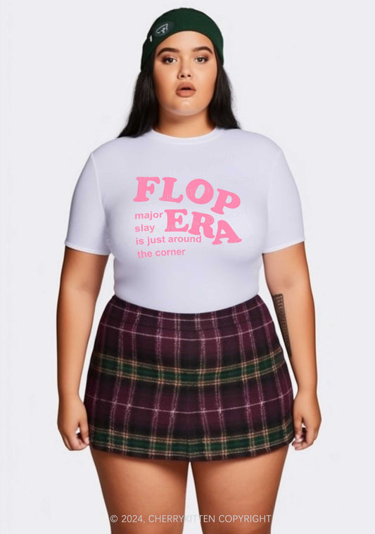 Curvy Flop Era Y2K Baby Tee Cherrykitten