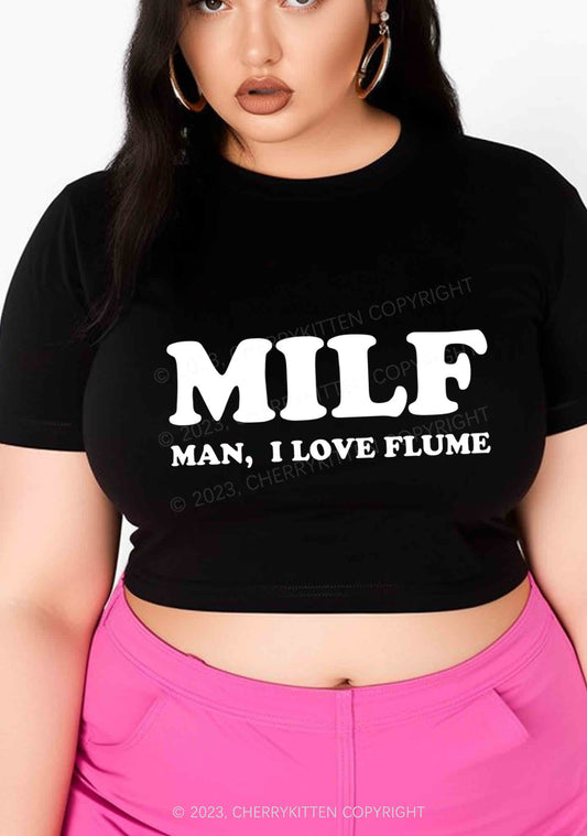 Curvy Man I Love Flume Y2K Baby Tee Cherrykitten