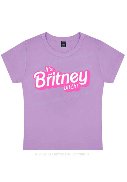 Curvy It's Britney Bixch Y2K Baby Tee Cherrykitten