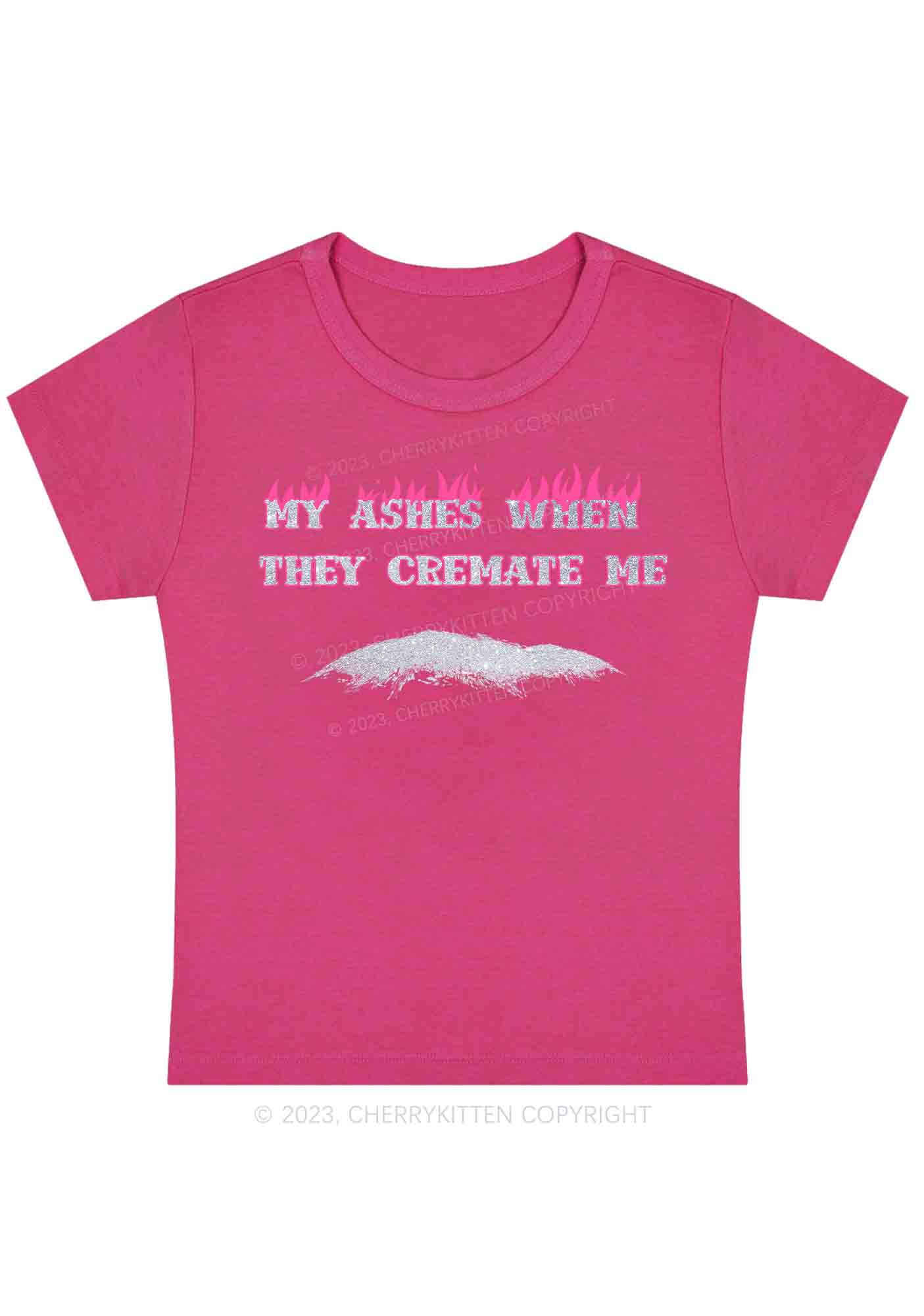 Curvy My Ashes Burn Baby Tee Cherrykitten