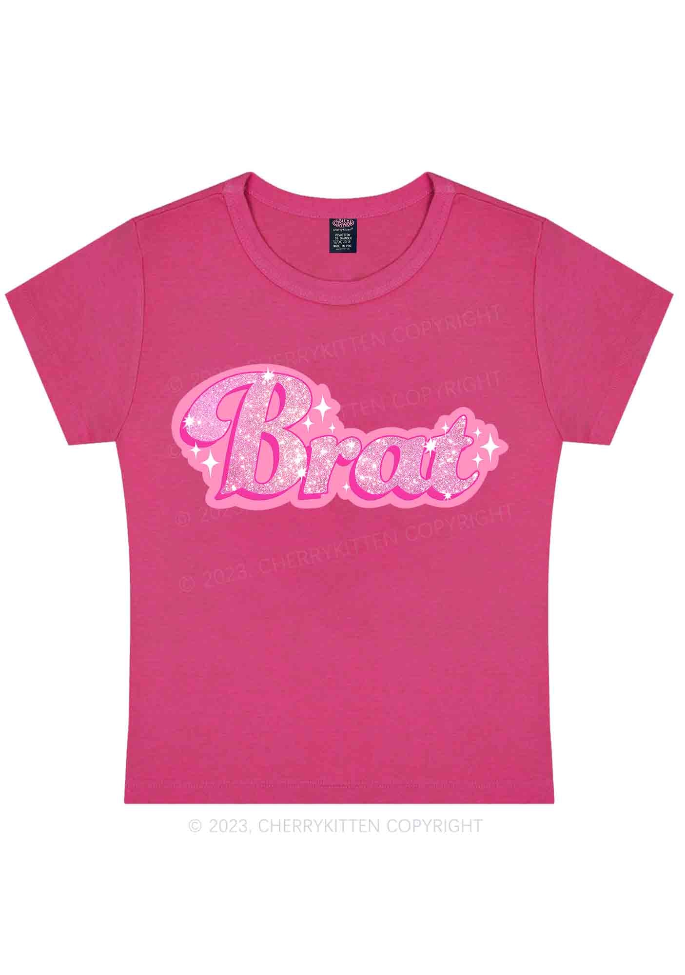 BRAT Y2K Baby Tee Cherrykitten