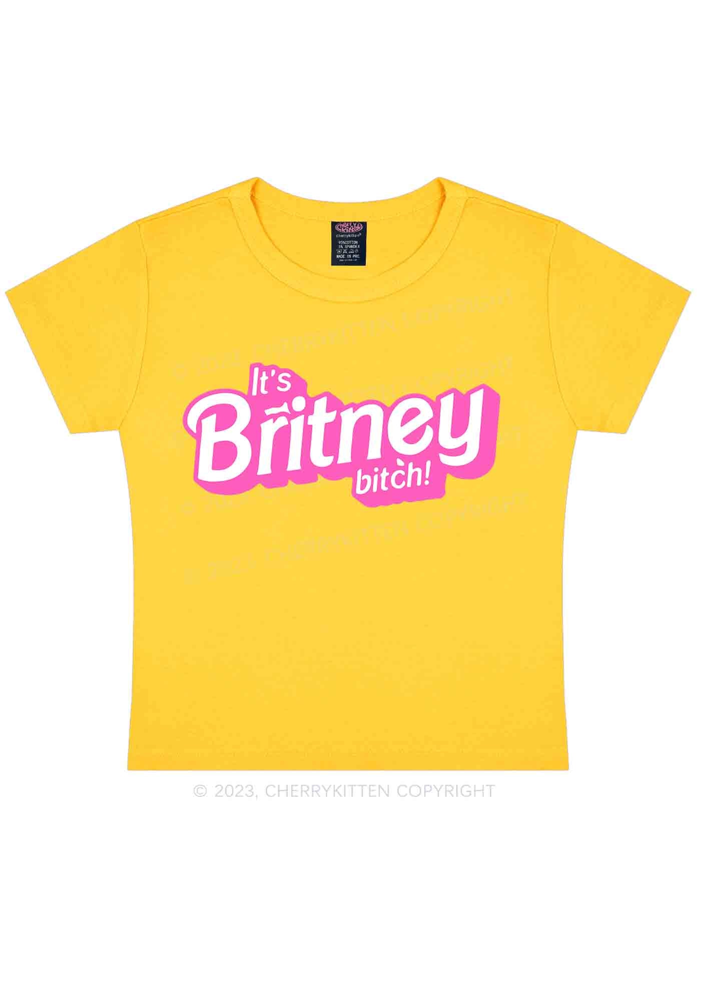 It's Britney Bixch Y2K Baby Tee Cherrykitten