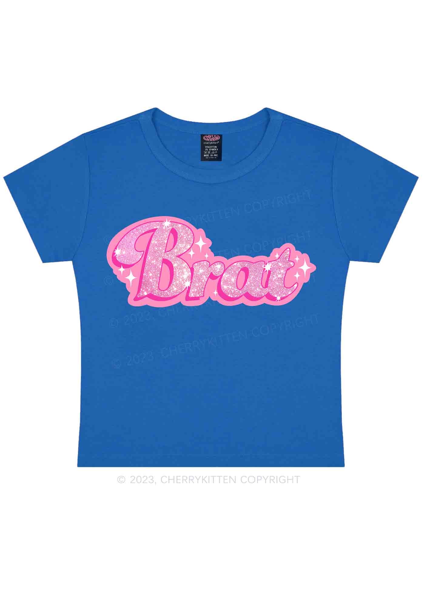 BRAT Y2K Baby Tee Cherrykitten