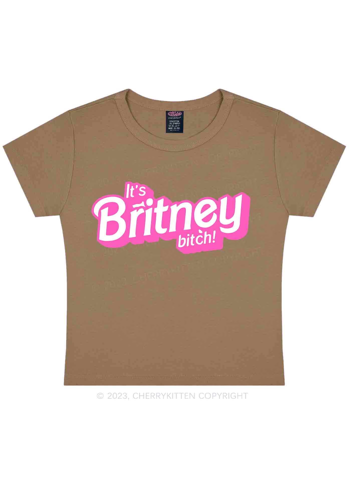 It's Britney Bixch Y2K Baby Tee Cherrykitten