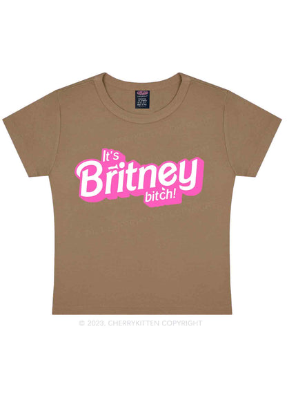 It's Britney Bixch Y2K Baby Tee Cherrykitten