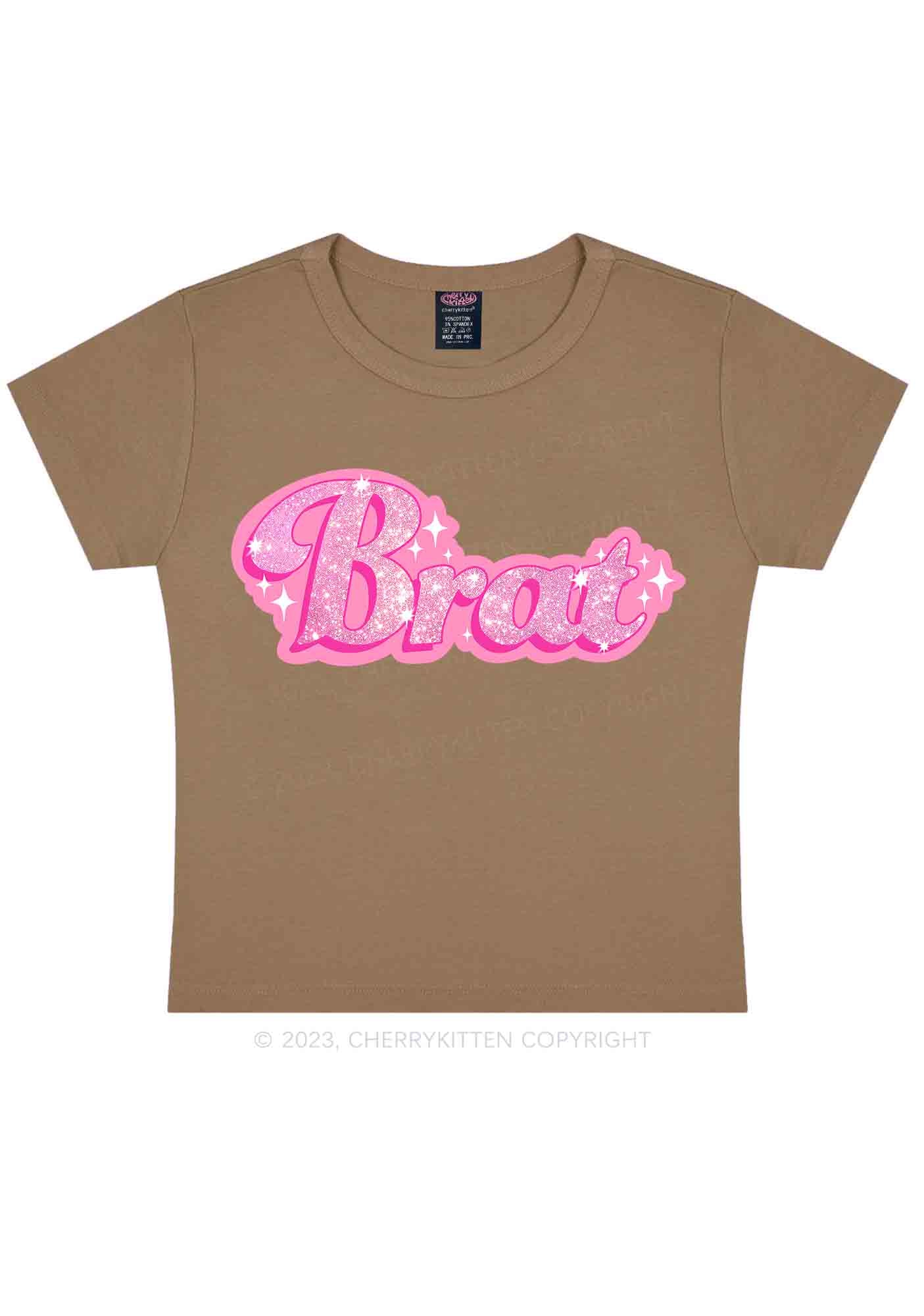 BRAT Y2K Baby Tee Cherrykitten