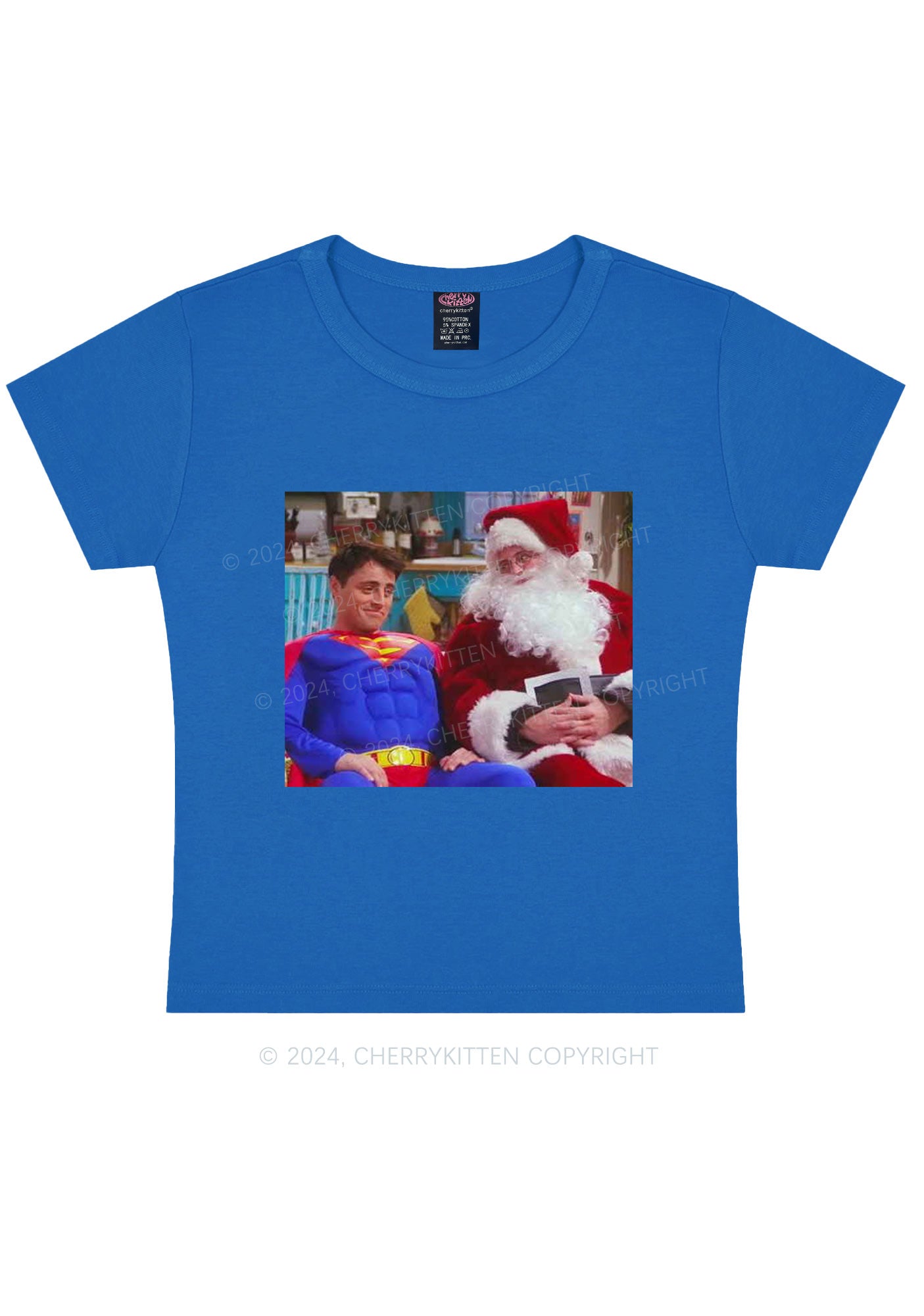 Christmas Super Santa Y2K Baby Tee Cherrykitten