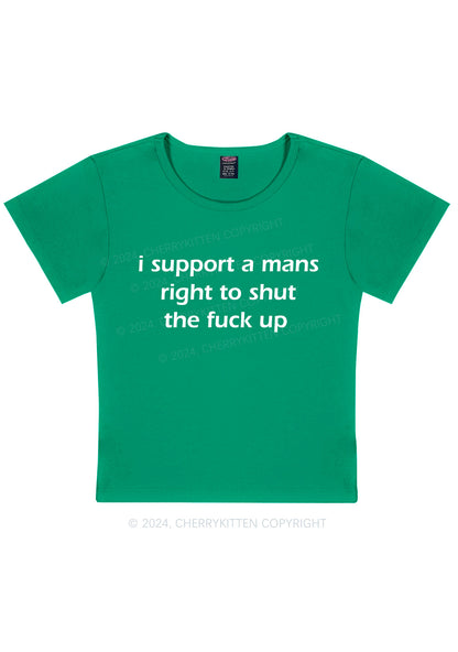 I Support A Mans Right Y2K Baby Tee Cherrykitten