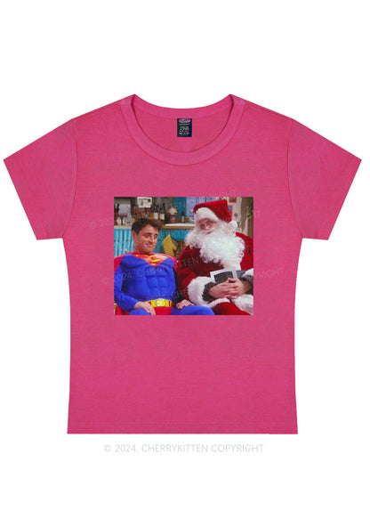 Christmas Super Santa Y2K Baby Tee Cherrykitten