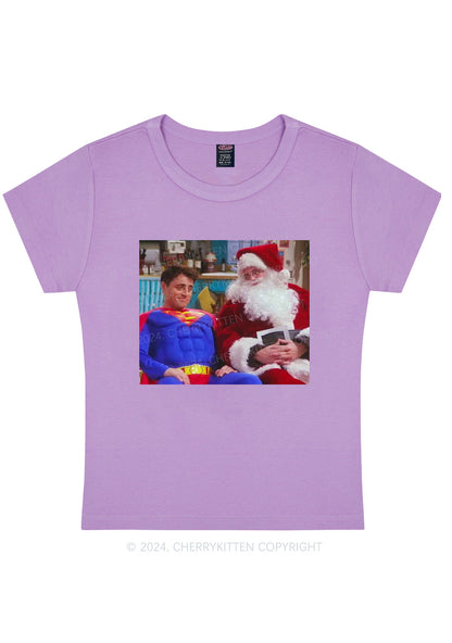 Christmas Super Santa Y2K Baby Tee Cherrykitten