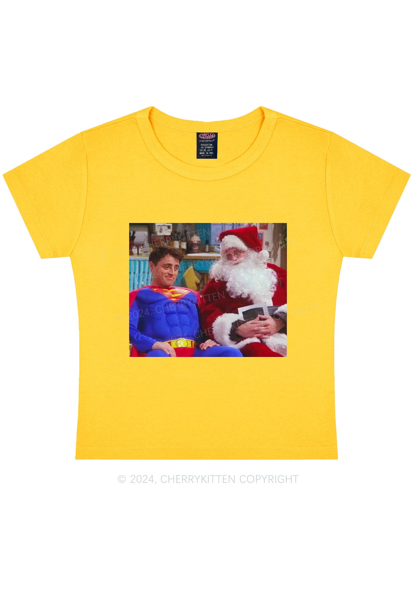 Christmas Super Santa Y2K Baby Tee Cherrykitten