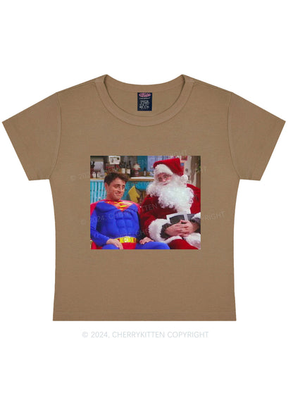 Christmas Super Santa Y2K Baby Tee Cherrykitten