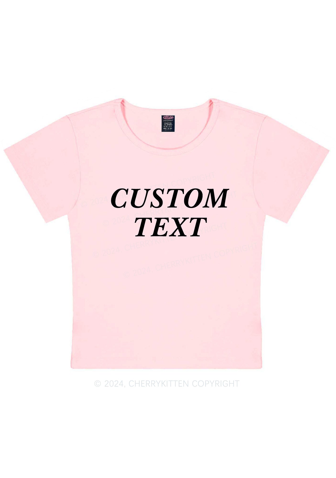 Custom Personalized Text Y2K Baby Tee