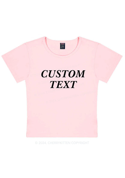 Custom Personalized Text Y2K Baby Tee