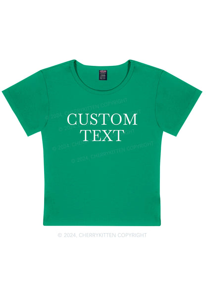 Custom Personalized Text Y2K Baby Tee