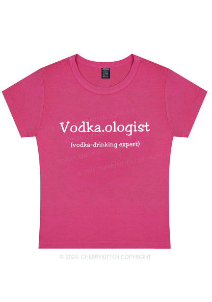 Curvy Vodka Drinking Expert Y2K Baby Tee Cherrykitten