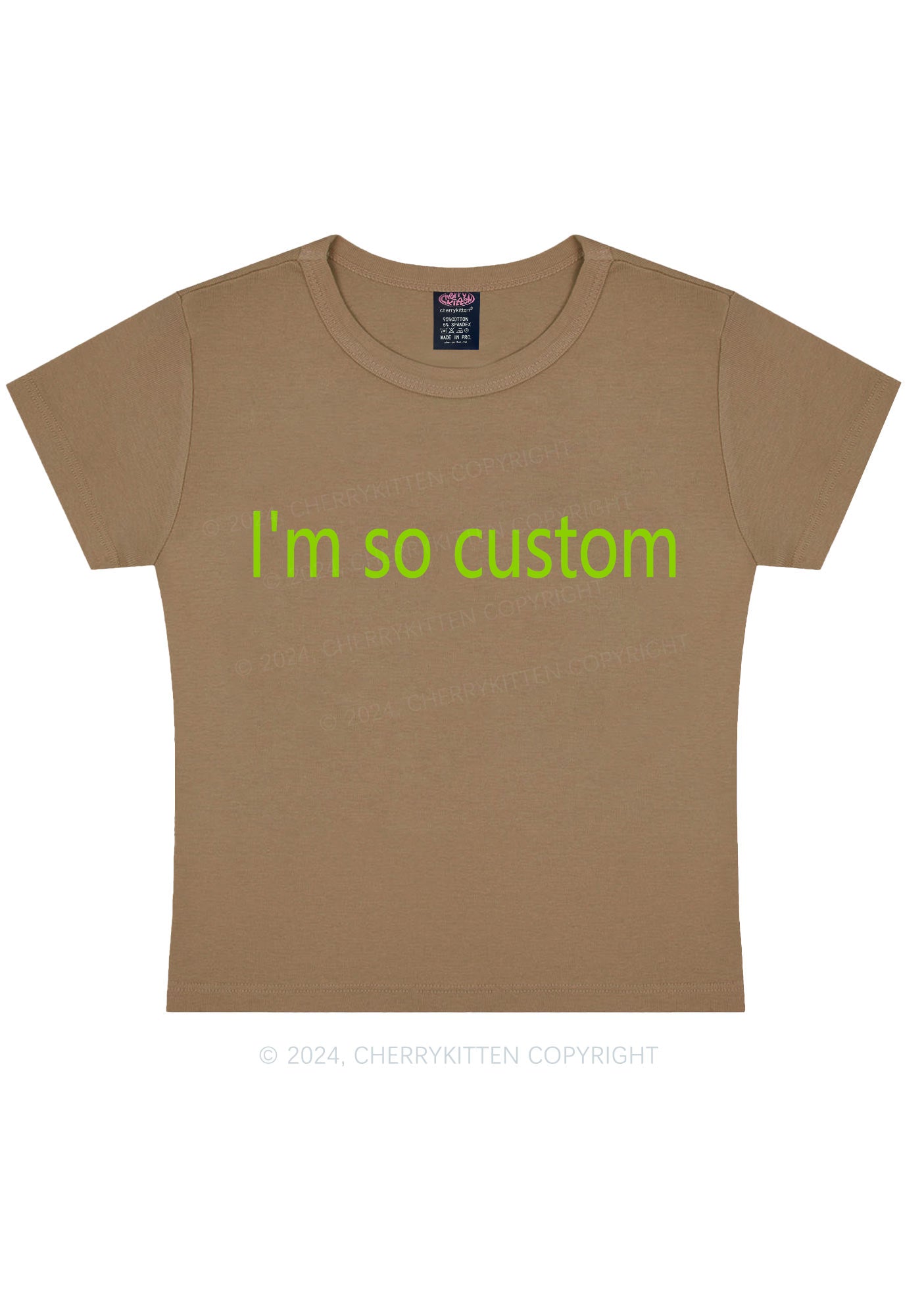 I'm So Custom Y2K Baby Tee Cherrykitten