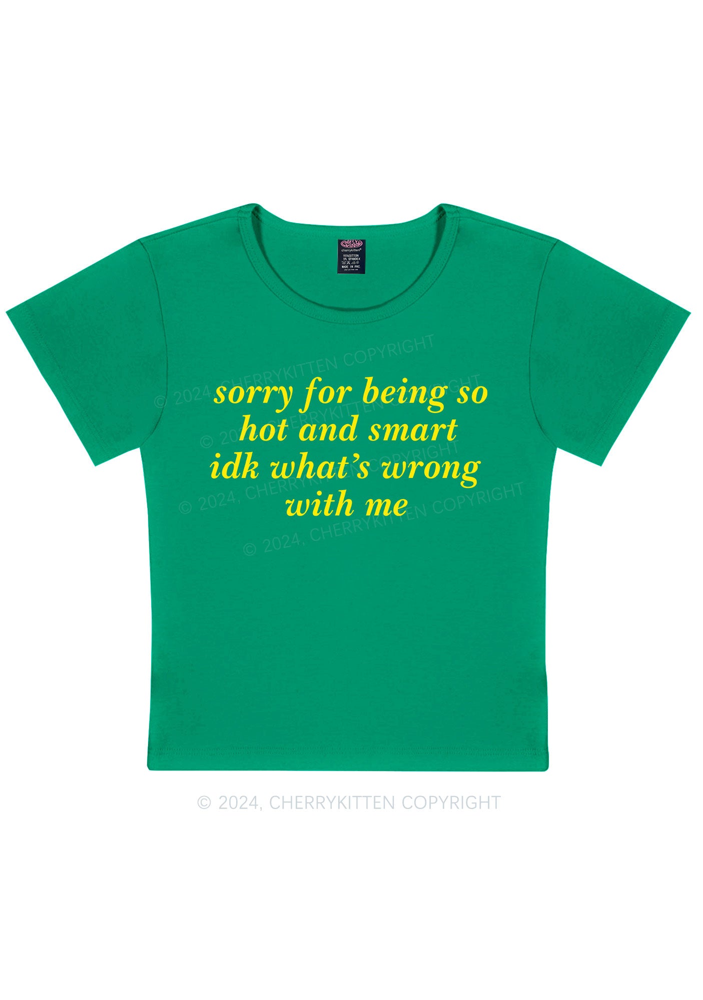 Sorry For Being So Smart Y2K Baby Tee Cherrykitten