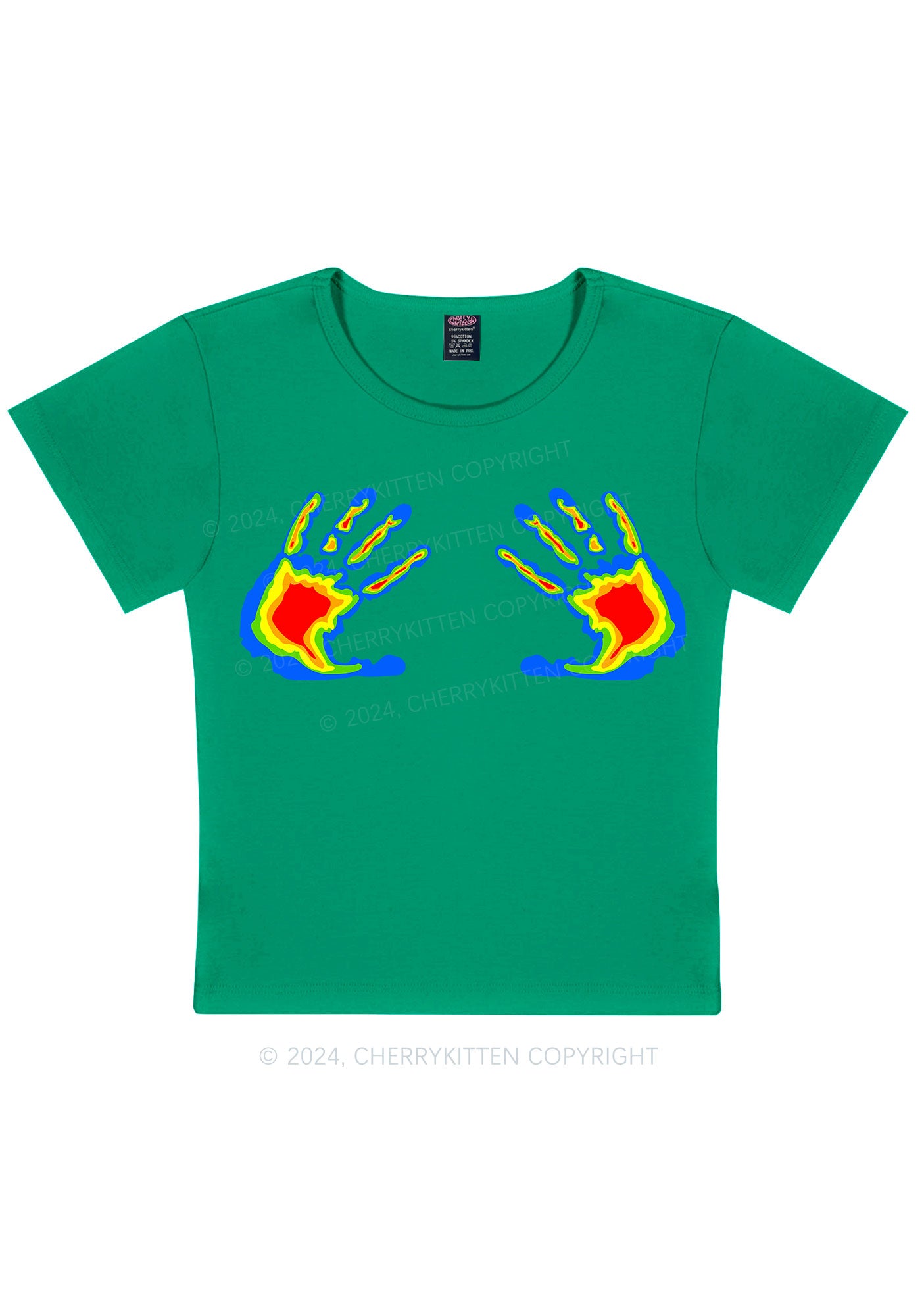 Thermal Hands Y2k Baby Tee