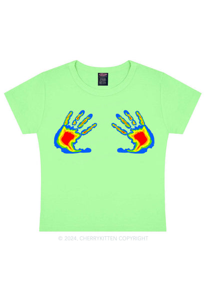 Thermal Hands Y2k Baby Tee