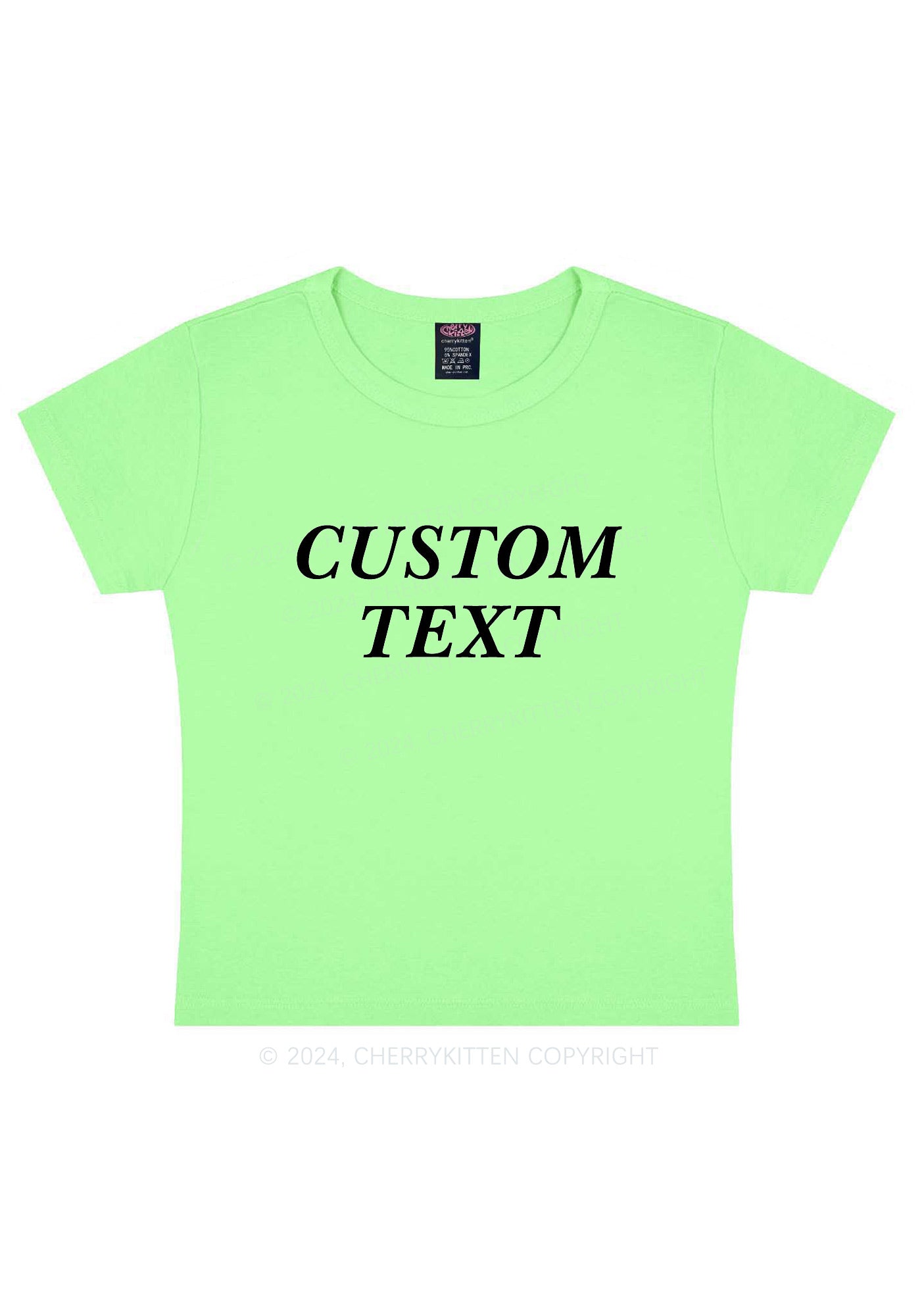 Custom Personalized Text Y2K Baby Tee