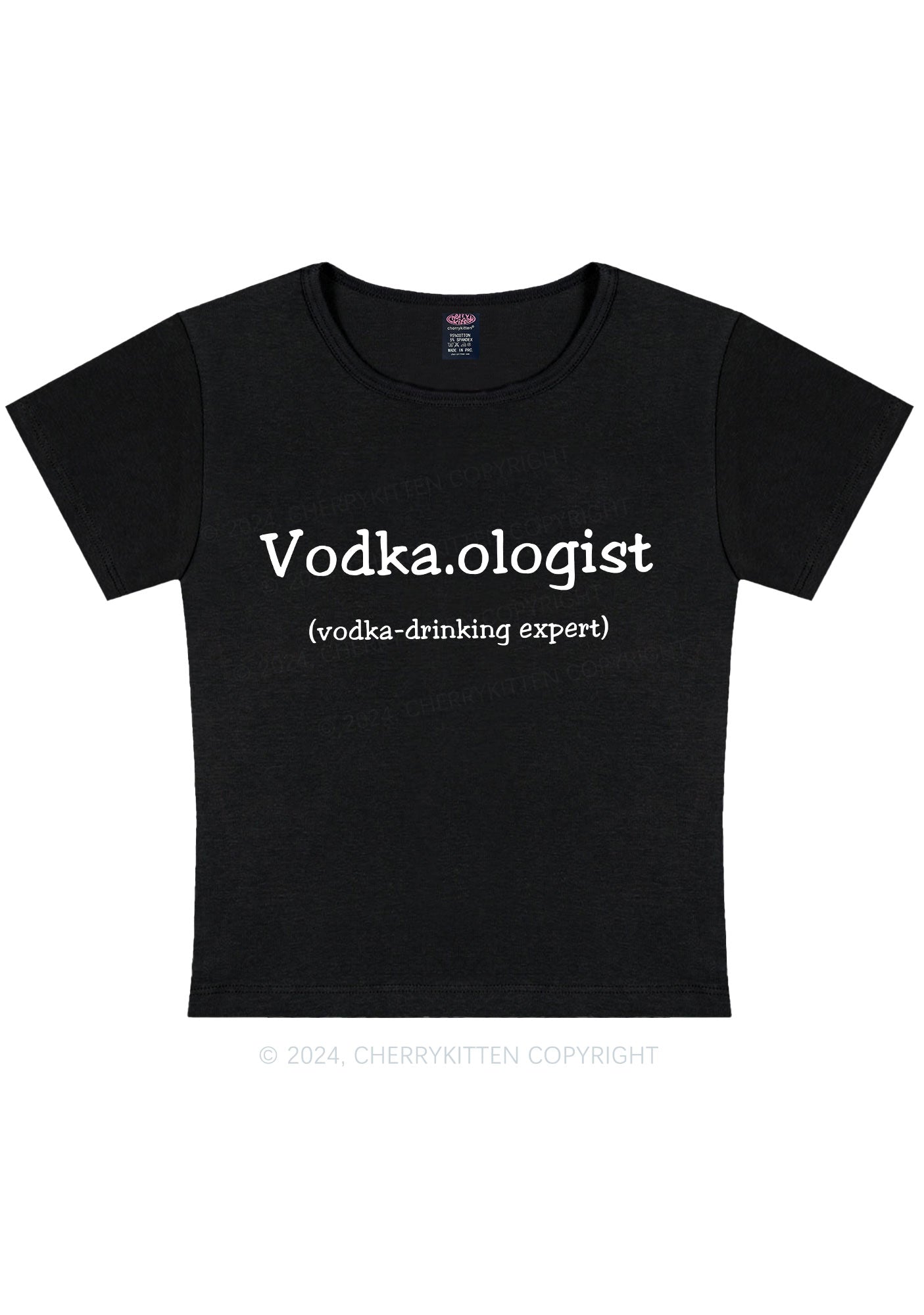 Curvy Vodka Drinking Expert Y2K Baby Tee Cherrykitten