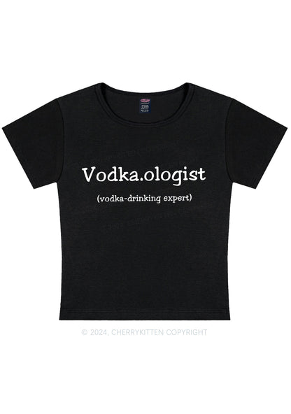 Curvy Vodka Drinking Expert Y2K Baby Tee Cherrykitten