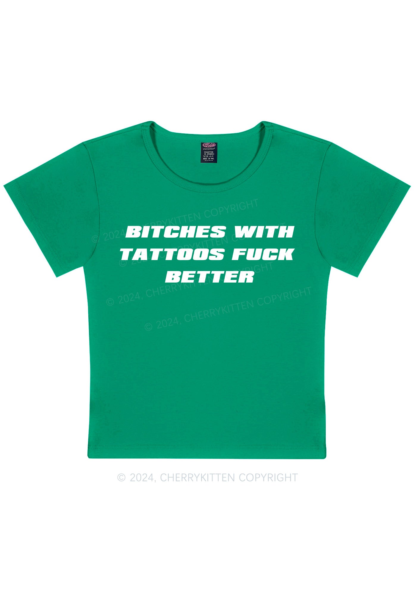 Bxxches With Tattoos Fxxk Better Y2k Baby Tee