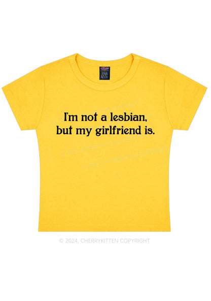 My Girlfriend Is Lesbian Y2K Baby Tee Cherrykitten