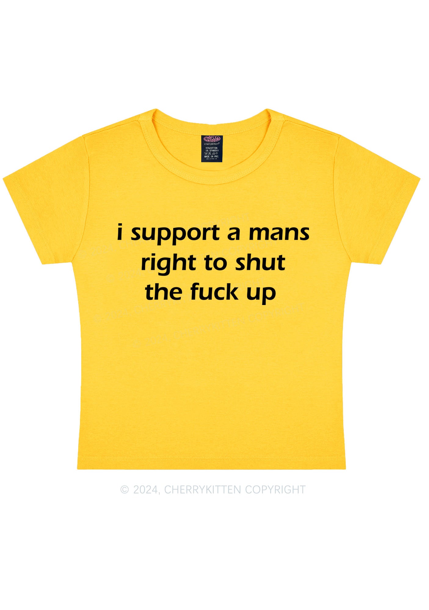 I Support A Mans Right Y2K Baby Tee Cherrykitten