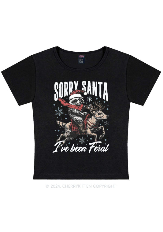 Christmas Sorry Santa Y2K Baby Tee Cherrykitten